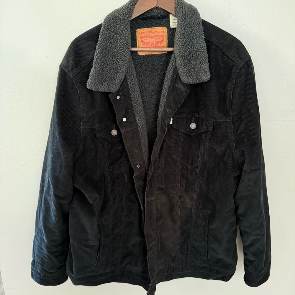 Levi's Men's Dark Gray Sherpa Jacket